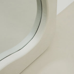 Full Length Irregular Concrete Mirror alternate detail shot of concrete texture bottom corner