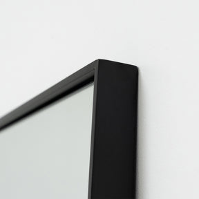 Full Length Black Extra Large Metal Mirror frame corner