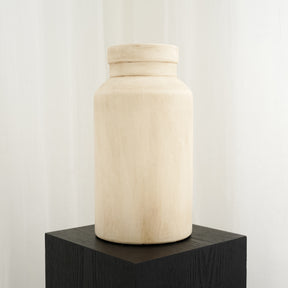 Beige textured ceramic small vase alternate lighting