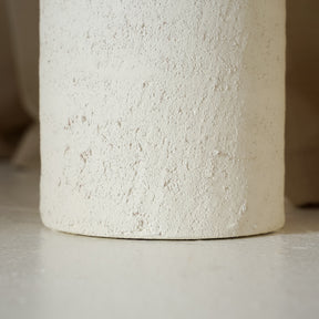 detail shot of White Textured Terracotta Large Vase base