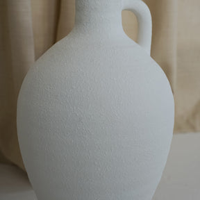 Detail shot of White Textured Ceramic Large Vase texture