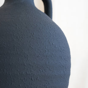 Detail shot of Black Textured Ceramic Large Vase texture