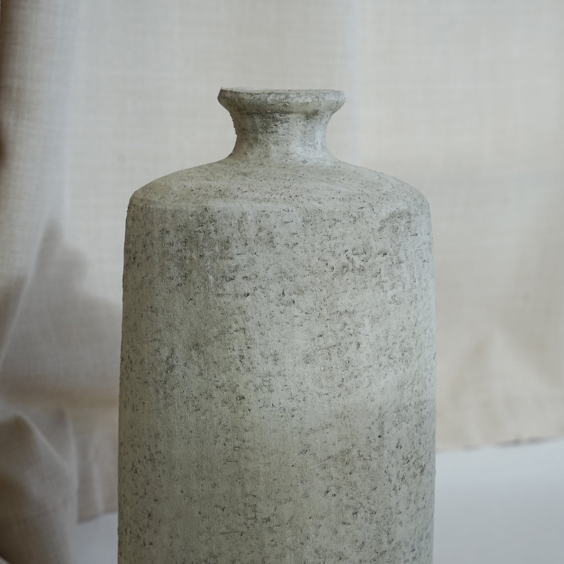 Detail shot of Beige Textured Terracotta Small Vase