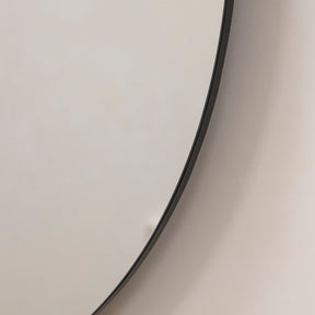 Extra Large Frameless Round Wall Mirror curve detail