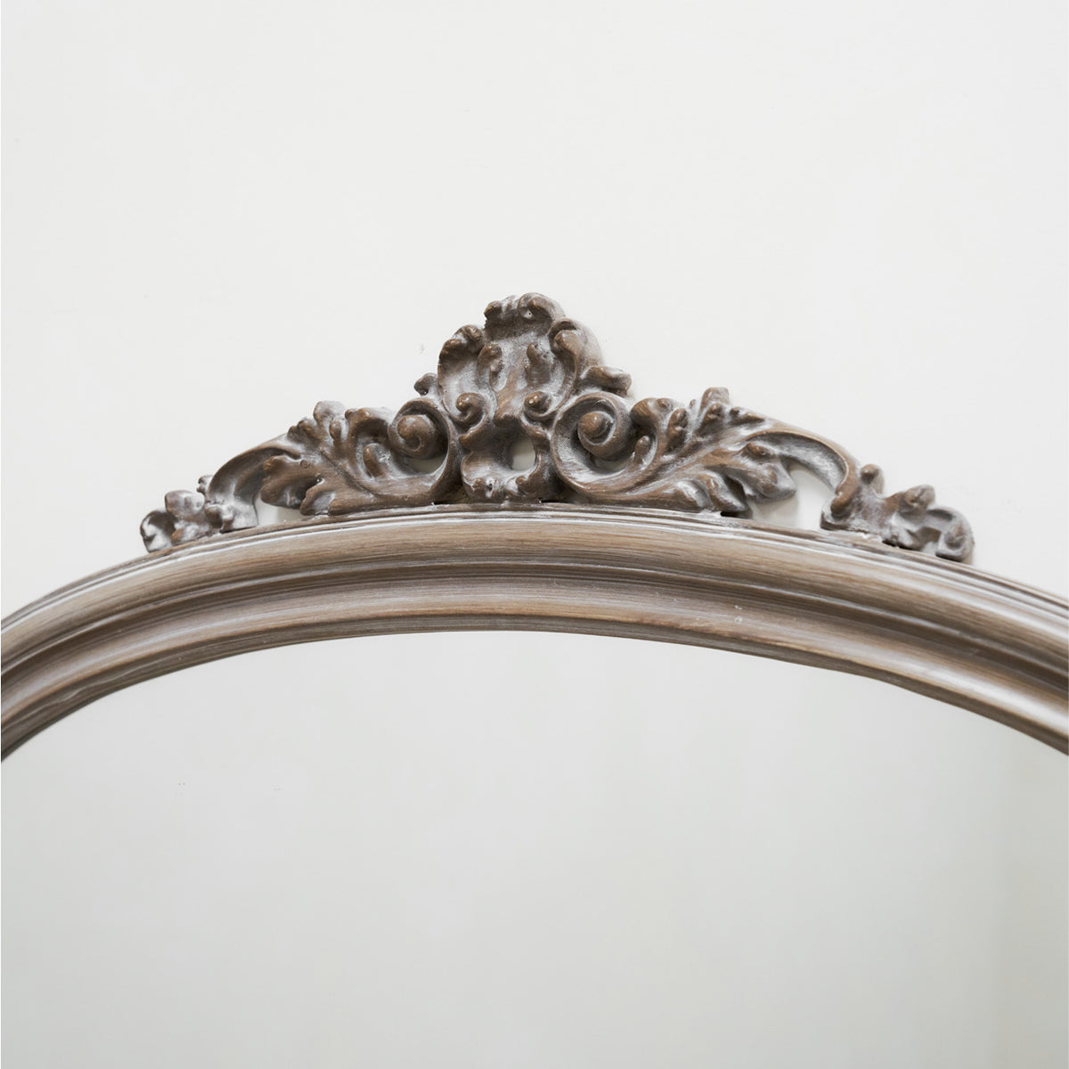 Mantle - Large Washed Wood Ornate Overmantle Mirror 104cm x 96cm