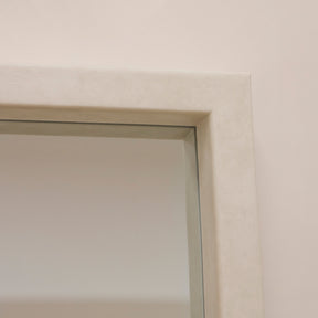 Detail shot of Full Length Extra Large Rectangular Concrete Mirror corner