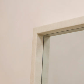 Alternate detail shot of Full Length Extra Large Rectangular Concrete Mirror corner