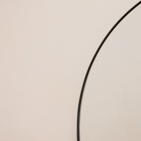 Detail shot of Black Round Metal Large Wall Mirror curved frame