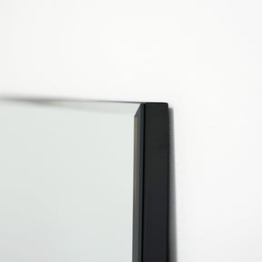 Large Frameless Full Length Rectangular Mirror top corner