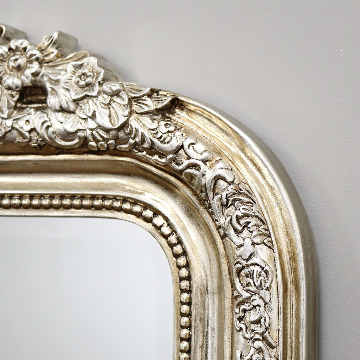  Full Length Champagne Ornate Mirror detail shot of frame corner