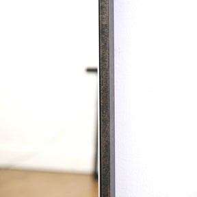 Full Length Extra Large Black Metal Mirror detail shot of frame texture