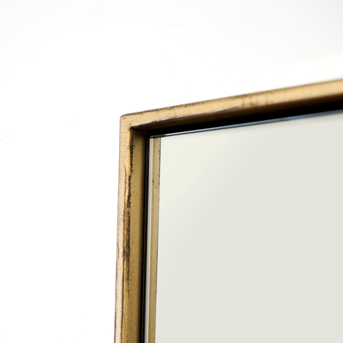 Detail shot of Full Length Gold Rectangular Extra Large Metal Mirror