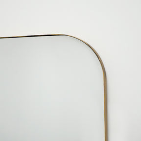 Detail shot of Full Length Gold Curved Extra Large Metal Mirror arch