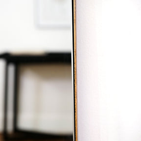 detail shot of Full Length Gold Arched Large Metal Mirror side
