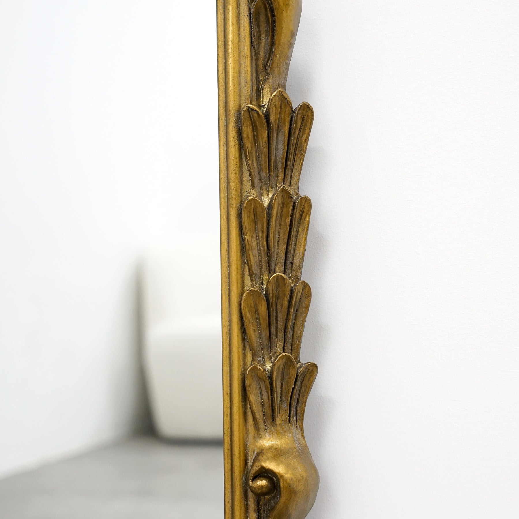 Full Length Gold Arched Ornate Metal Mirror frame design
