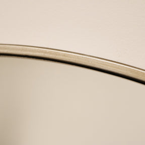 Champagne Full Length Arched Metal Mirror detail shot of arch