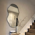 Ava - Black Pond Shaped Irregular Mirror 125cm x 65cm