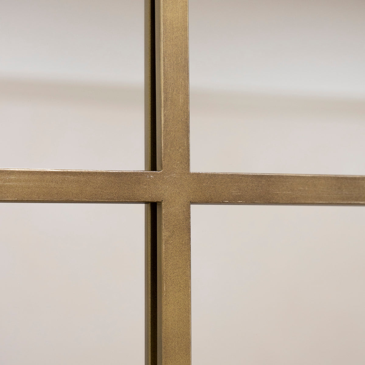 Gold Industrial Full Length Window Mirror 179cm x 119cm Camden