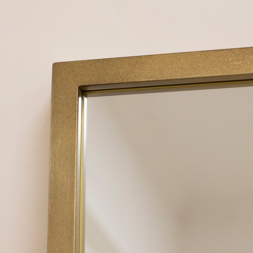 Gold Industrial Full Length Window Mirror 179cm x 119cm Camden