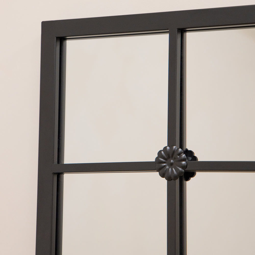 Black Industrial Full Length Metal Mirror 170cm x 80cm Citadella