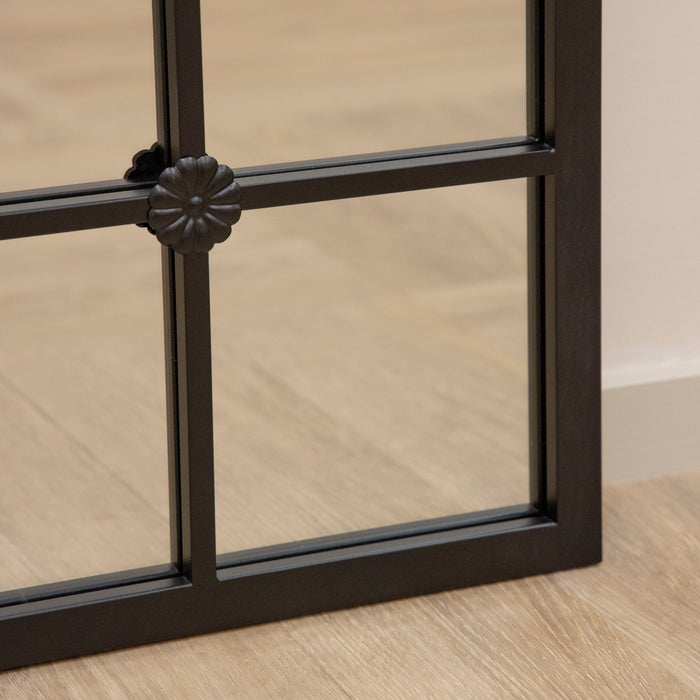 Black Industrial Full Length Metal Mirror 170cm x 80cm Citadella