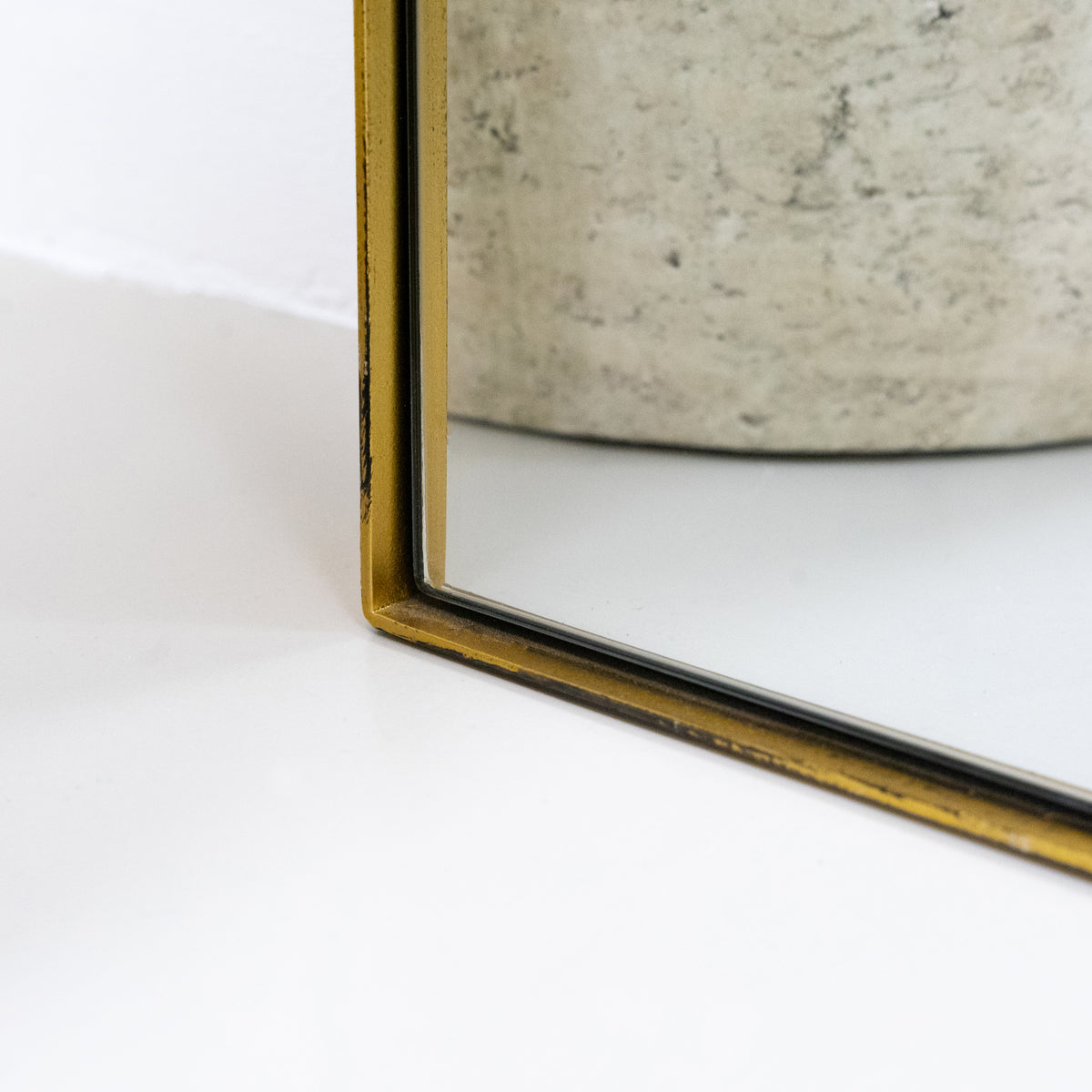 Theo - Full Length Gold Rectangular Large Metal Mirror 179cm x 80cm