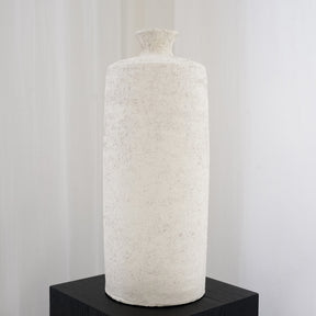 Terrassa - White Textured Terracotta Large Vase
