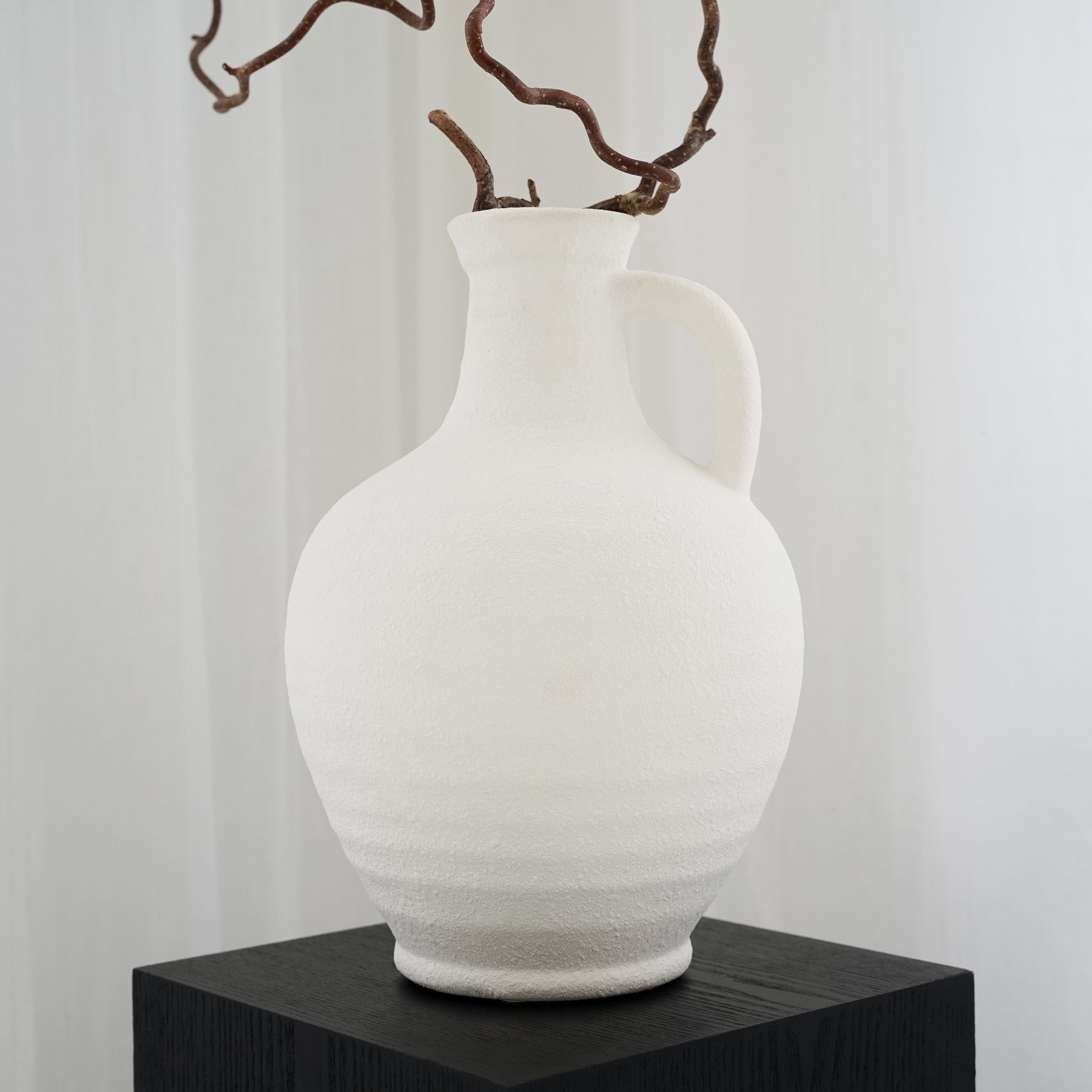 Torrano - White Textured Ceramic Small Vase