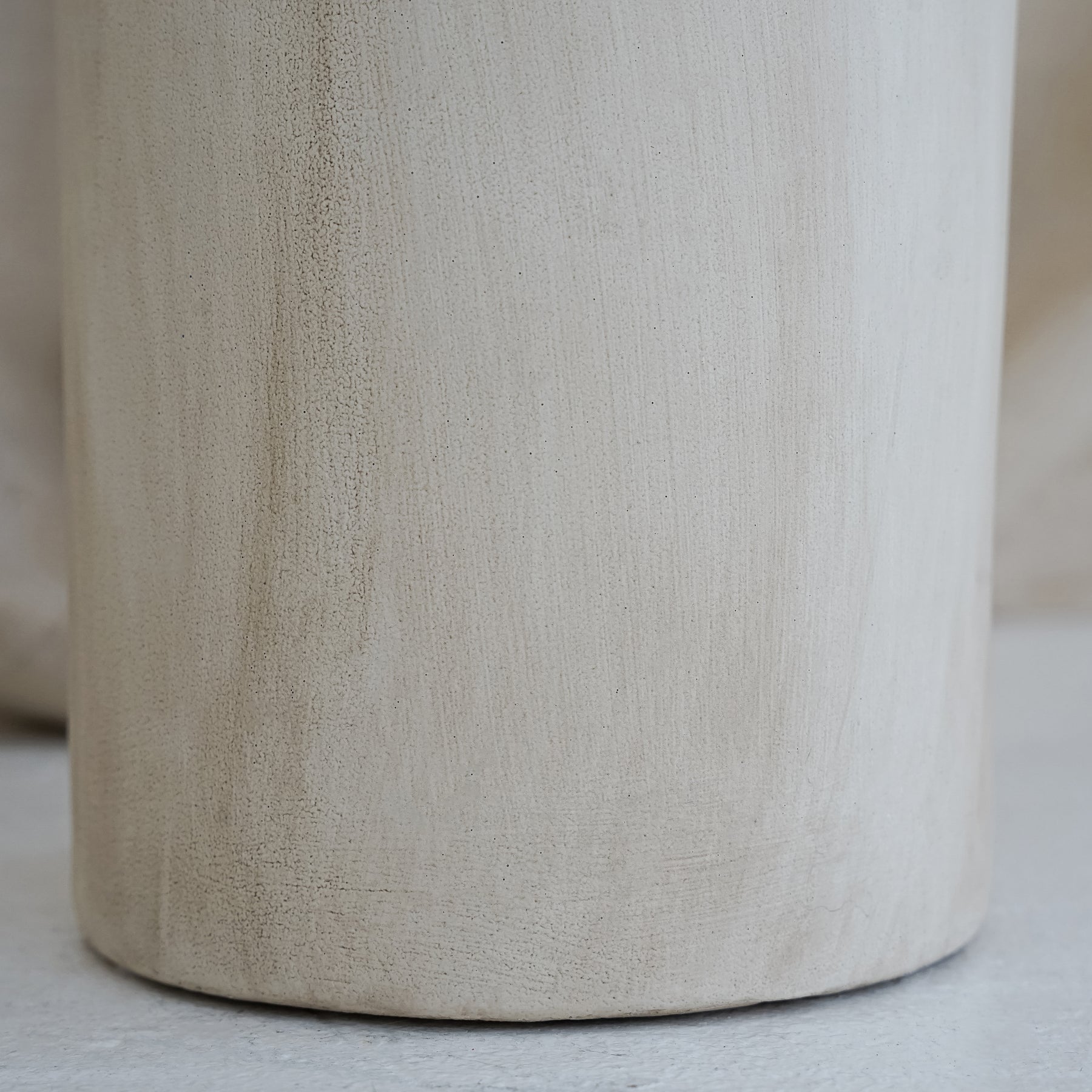 Cadiz - Beige Textured Ceramic Large Vase