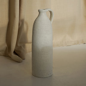 Oneta - White Textured Terracotta Small Vase