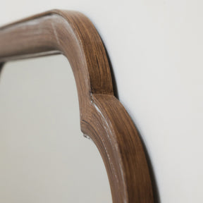 Full Length Washed Wood Arched Mirror alternate shot of arch