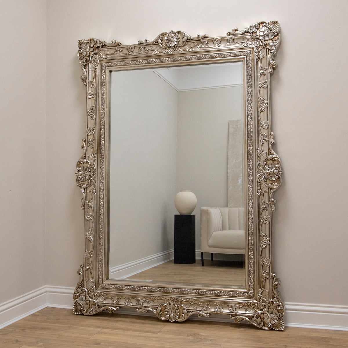Ella Grande - Champagne Ornate Floor Mirror 190cm x 140cm