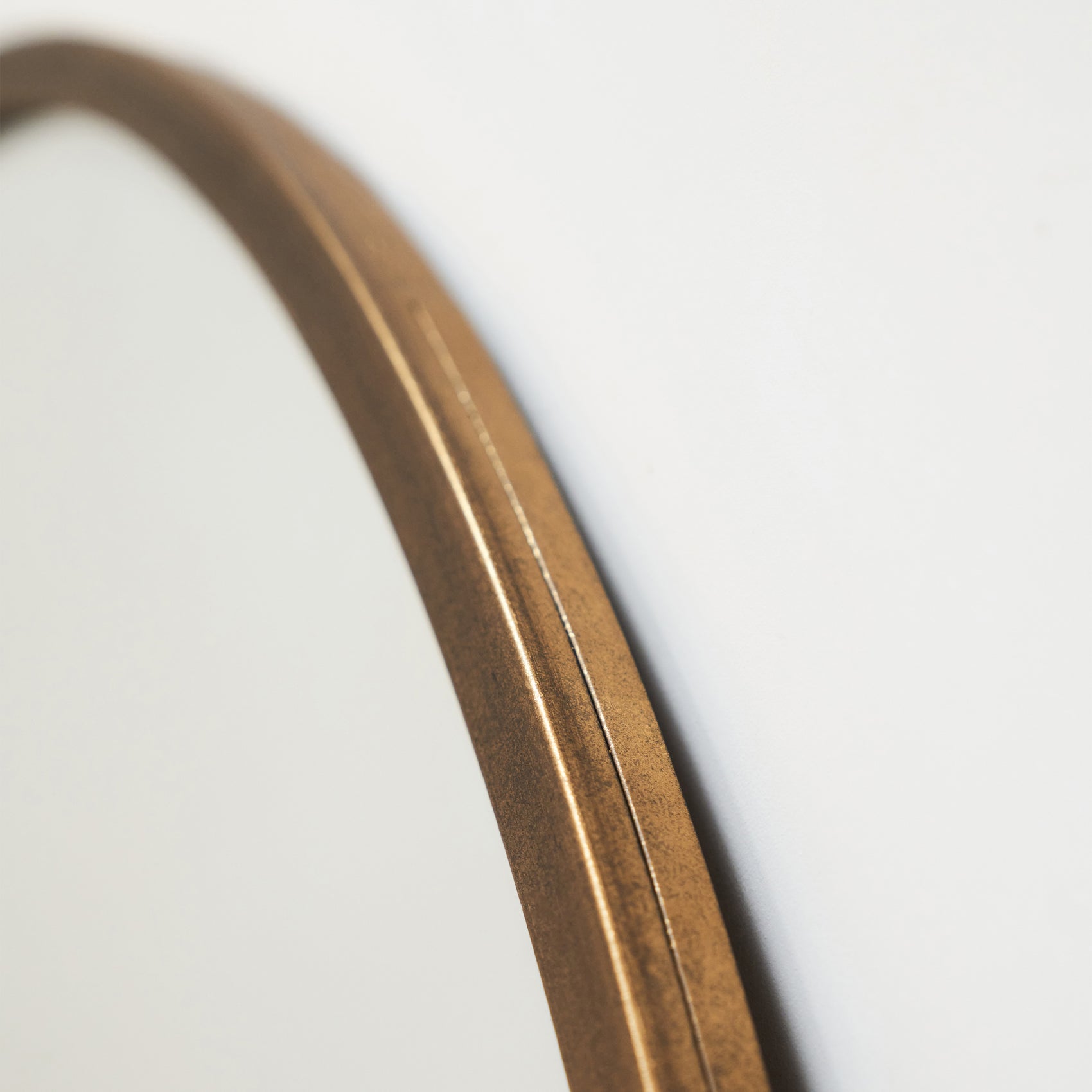 Gold Metal Modern Round Mirror 100cm x 100cm - Higgins