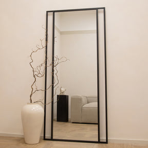 Parallel - Full Length Black Metal Mirror 170cm x 80cm