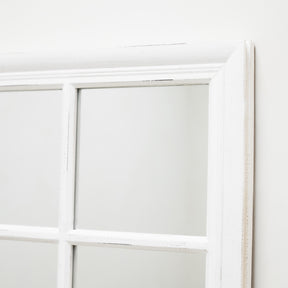 Sasha - White Shabby Chic Rectangular Window Mirror 100cm x 75cm