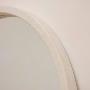 Detail shot of Full Length Extra Large Arched Concrete Mirror arched frame design