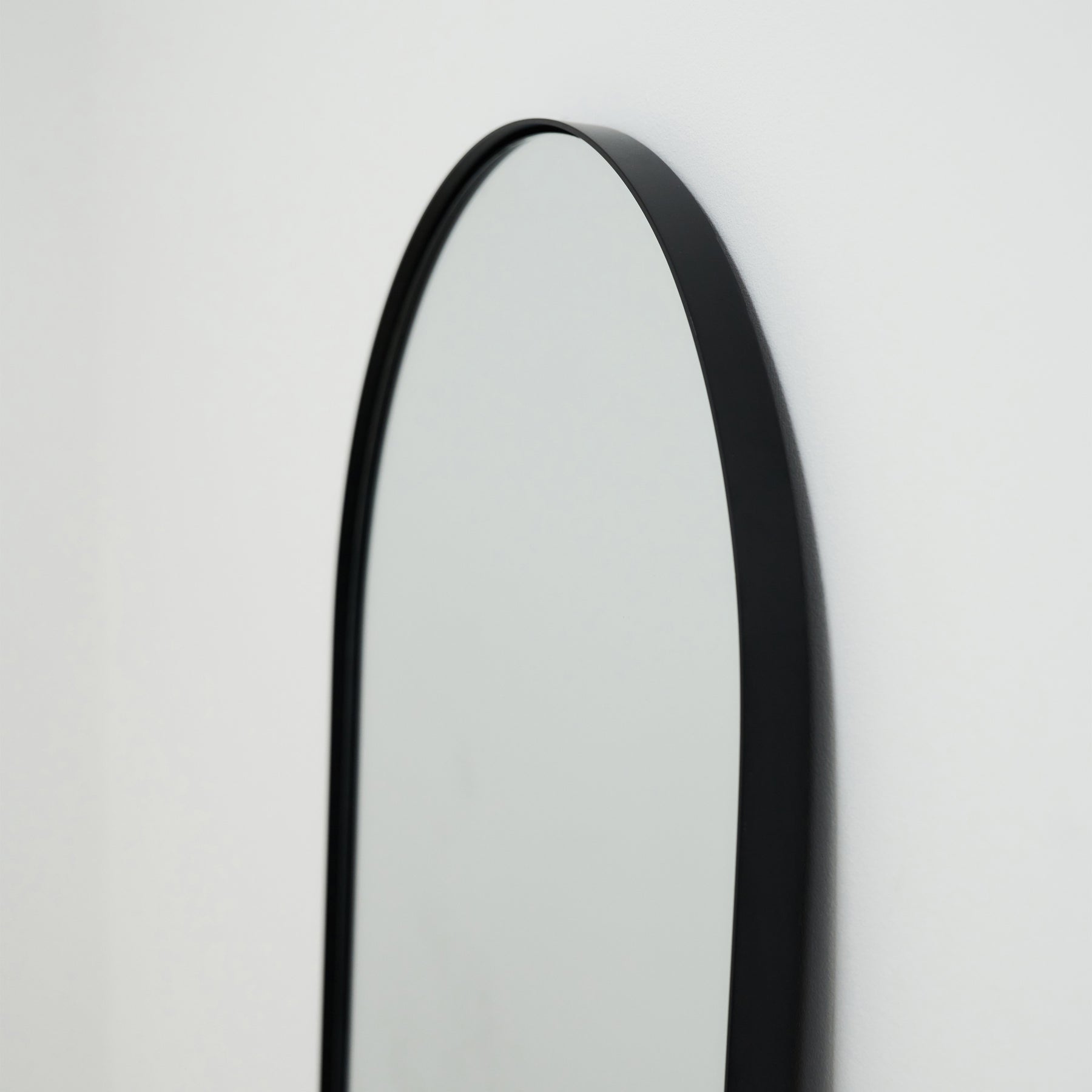 Full Length Black Arched Large Metal Mirror arched frame