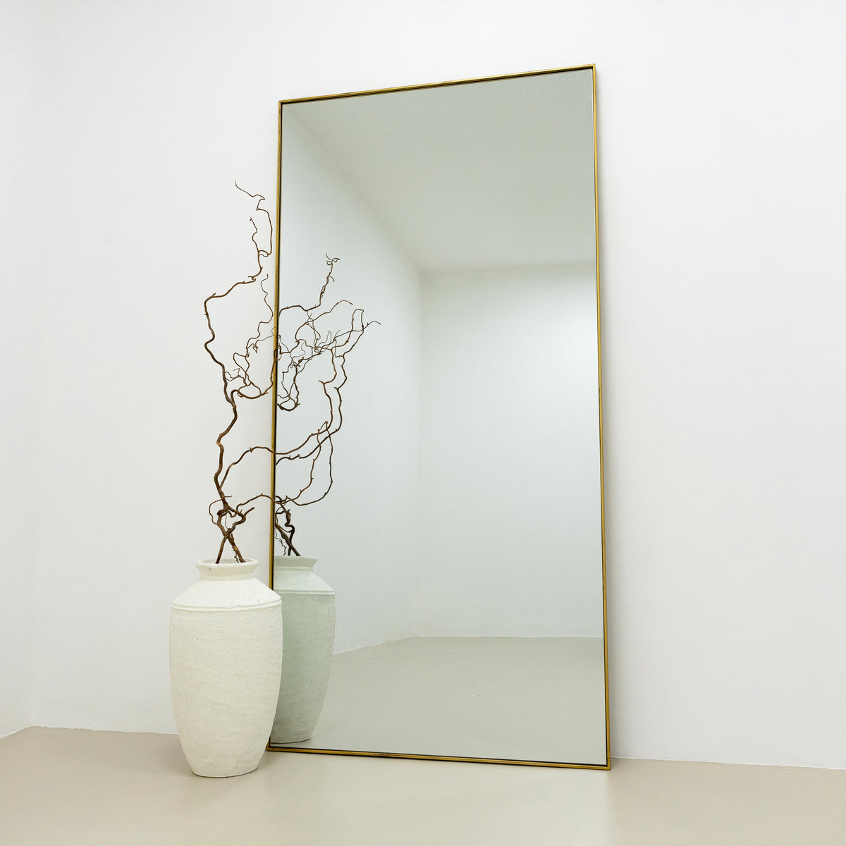 Theo - Full Length Gold Extra Large Metal Mirror 200cm x 100cm