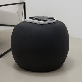 Side view of Minimal Onyx Pebble Side Table