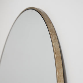 Champagne Full Length Arched Metal Mirror detail shot of arch