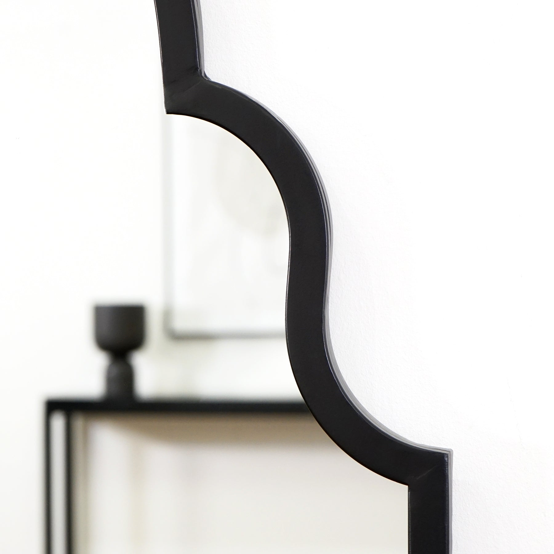 Algiers - Full Length Black Industrial Arched Metal Mirror 150cm x 60cm