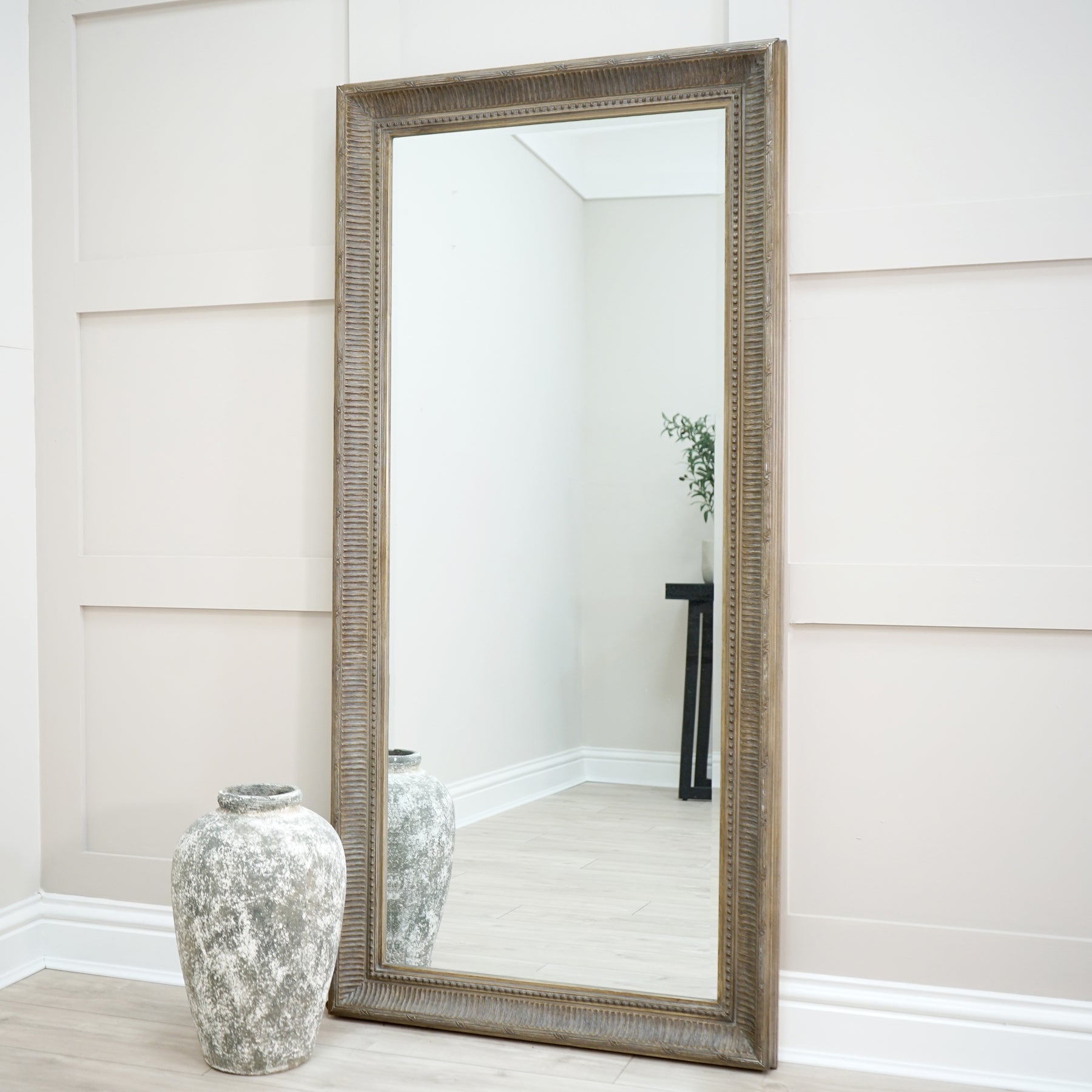 Antoine - Full Length Washed Wood Rectangular Mirror 166cm x 79cm