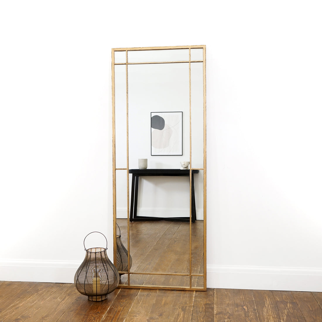 Gold Industrial Full Length Metal Mirror 180cm x 70cm Bexley