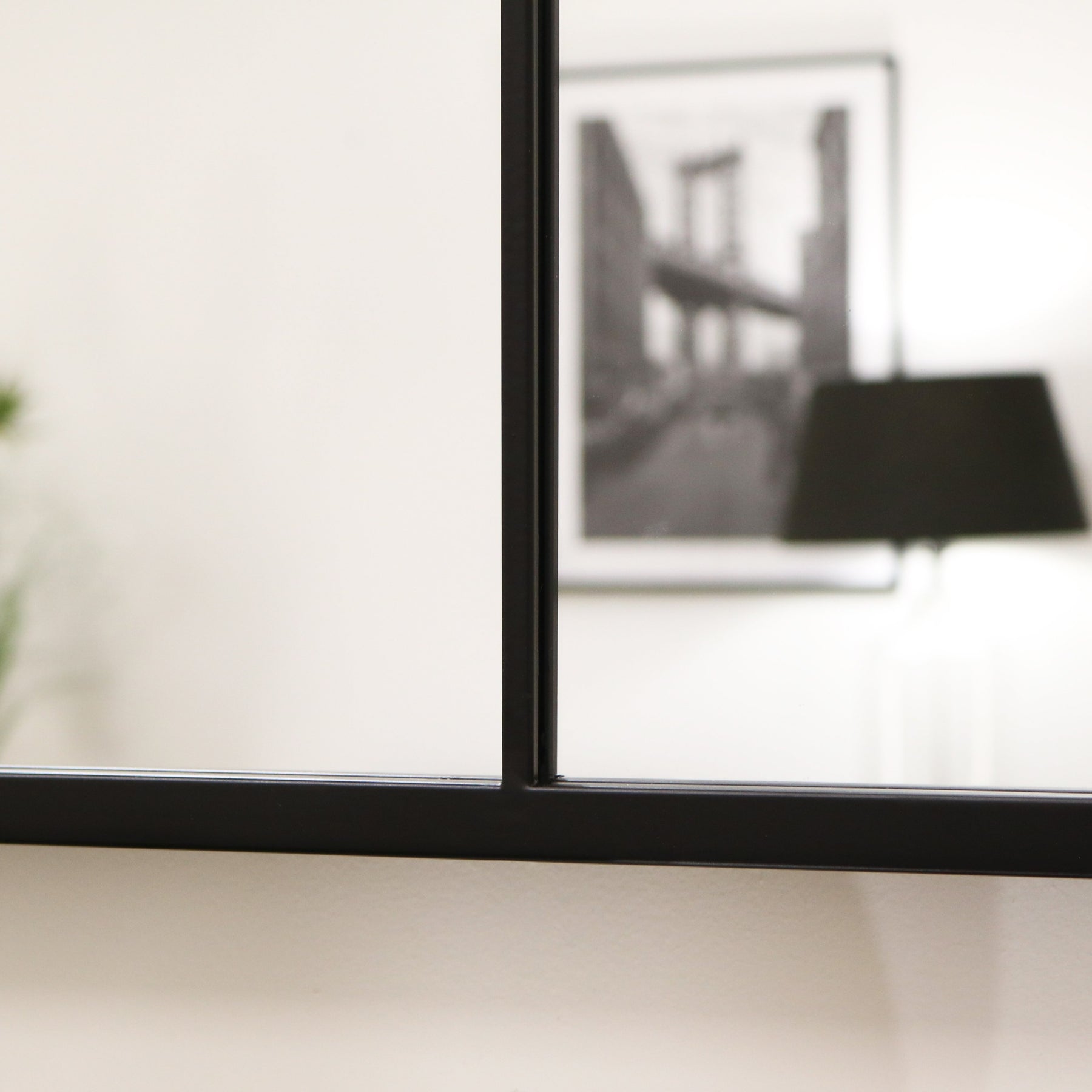 Fenetra - Black Industrial Full Length Metal Window Mirror 150cm x 60cm