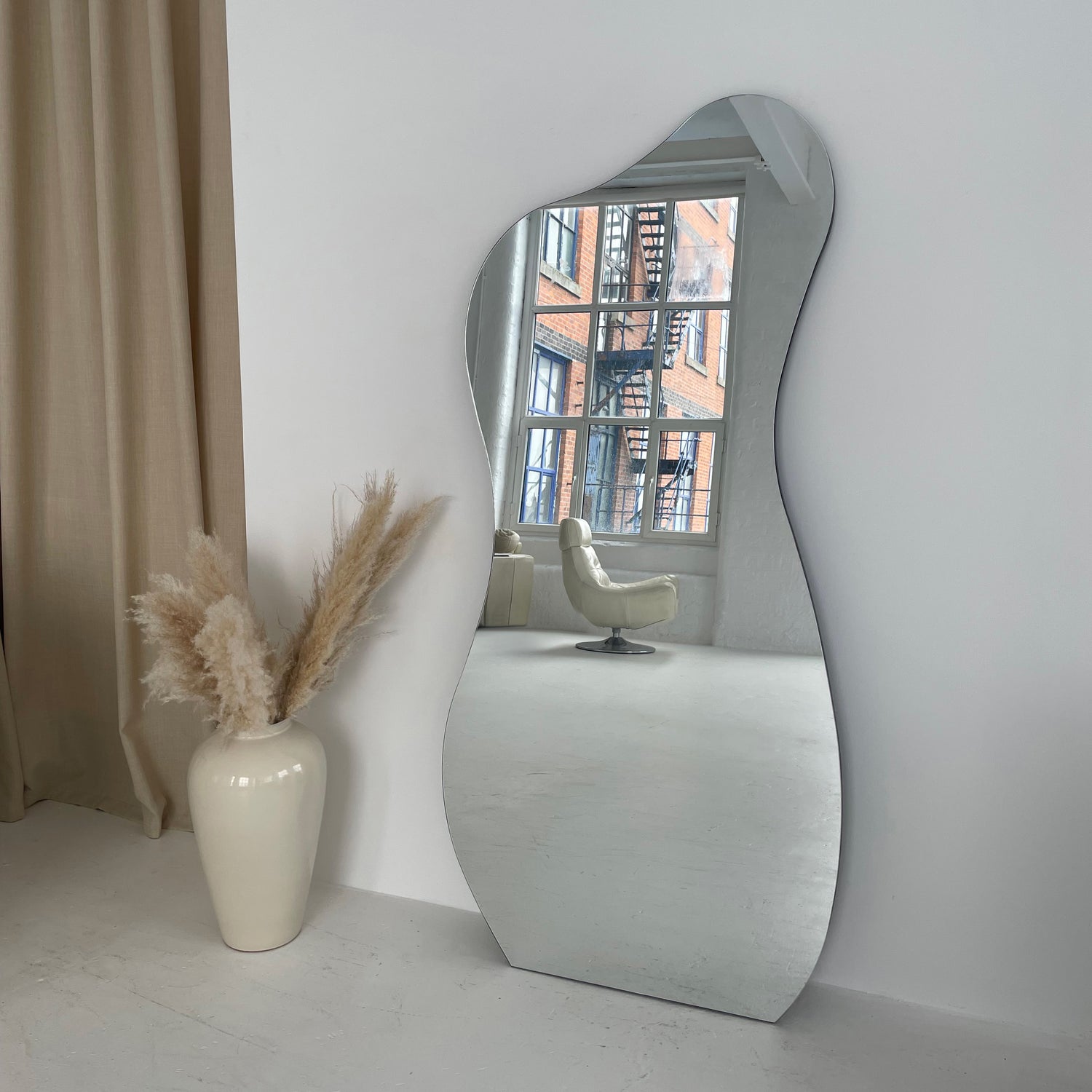 Large Frameless Full Length Pond Mirror 170cm x 80cm Edge