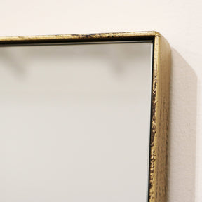 Theo - Gold Rectangular Metal Wall Mirror 90cm x 60cm