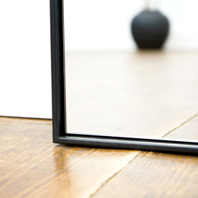 Full Length Black Extra Large Metal Mirror corner