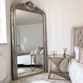  Full Length Champagne Ornate Mirror as a bedroom lean to